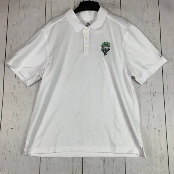 Seattle Sounders FC MLS Large Adidas Polo‎ Shirt New Men - Picture 1 of 7